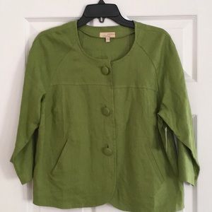 Choices Long Sleeve Linen Light Jacket